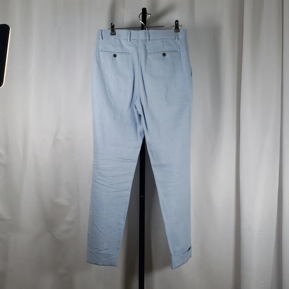 Banana Republic Light‎ Blue Canyon Tailored-Fit Linen-Blend Trouser SZ 30 x 32